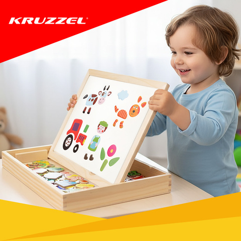 Kruzzel 25637 double-sided educational board