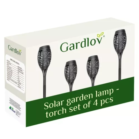 Solární zahradní lampa - svítilna, sada 4 ks, 23560