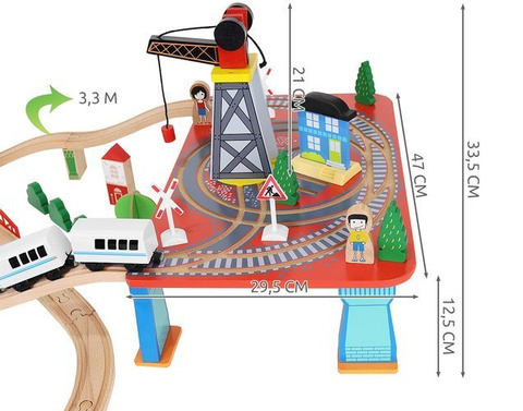 Chemin de fer en bois - train alimenté par batterie