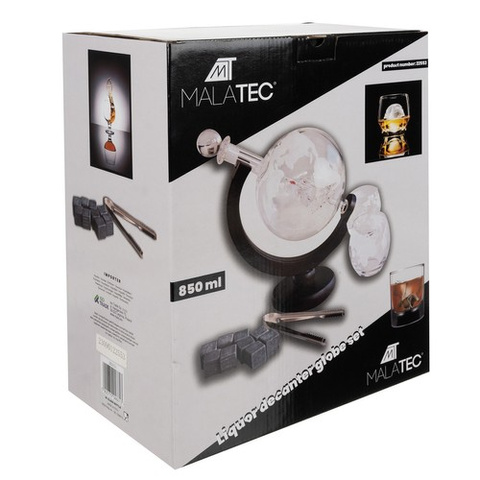 Decanter - globe - whiskey set Malatec 22553