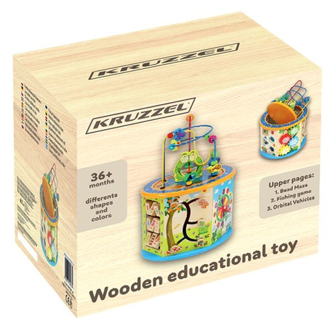 Wooden educational cube 22429