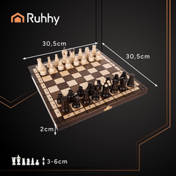 Jeu d&#39;échecs royal 31x31cm Ruhhy 26038