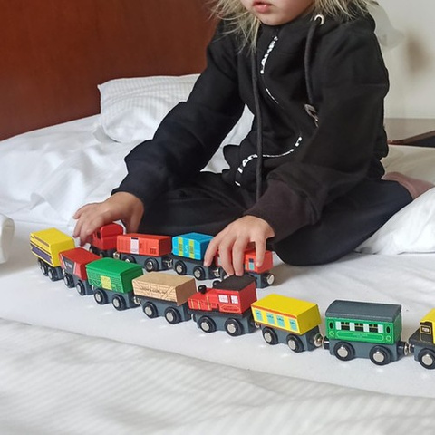 Wooden train set 12 pcs Kruzzel 23522