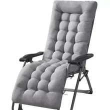 Quilted cushion for garden lounger gray 23490