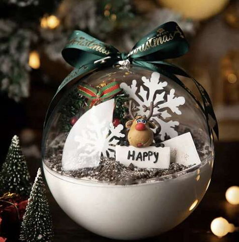 Transparent baubles 12cm set of 10 Ruhhy 22279