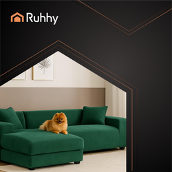 Sofa cover 190-230cm dark green Ruhhy 26183