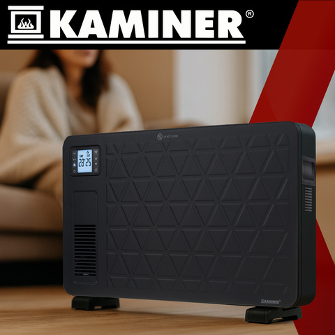 Electric heater - black Ziflo Kaminer 26403