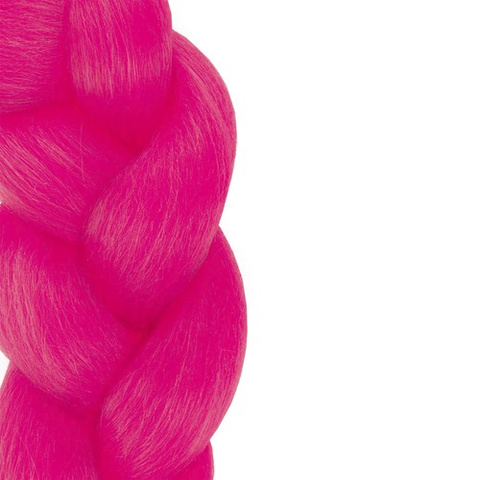 Cheveux synthétiques en tresses - foncé - rose