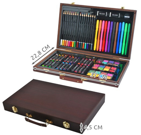 Painting set 81 pcs in a case