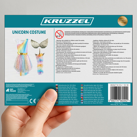 Костюм единорога из 3 частей 130-140 см Kruzzel 26677