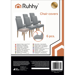 Chair covers - 6 pcs. light gray Ruhhy 25991