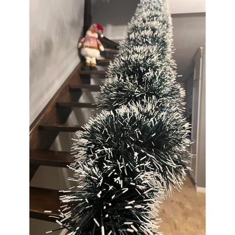 Guirlande de sapin de Noël - givrée 6m Ruhhy 22310