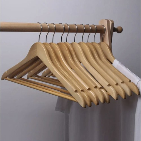 Clothes hanger 10pcs - wooden Ruhhy 24492