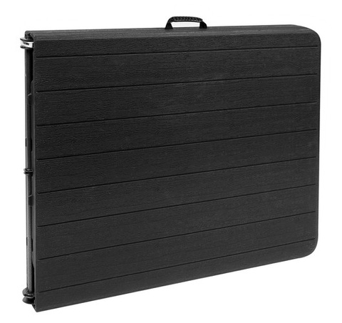 Klappbarer Gartentisch, schwarz, 180 cm