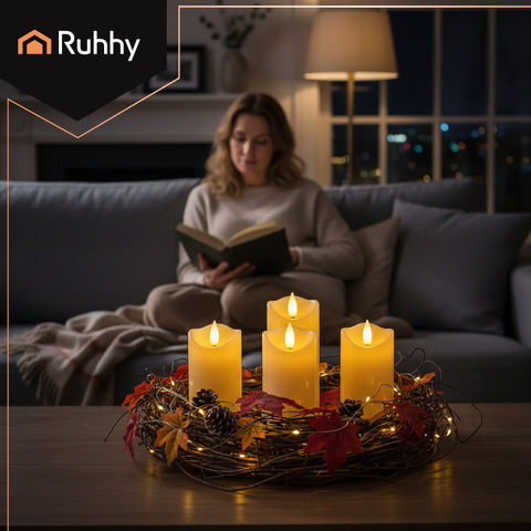 LED Kerze/Einsatz 12,5x5cm 4Stk Ruhhy 26485