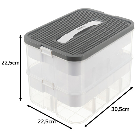 Pudełko na klocki- 2 poziomy Kruzzel 25756