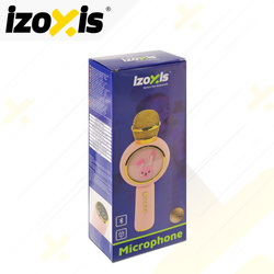 Microphone karaoké sans fil rose Izoxis 27048