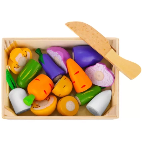 Set de coupe fruits et légumes en bois Z23543