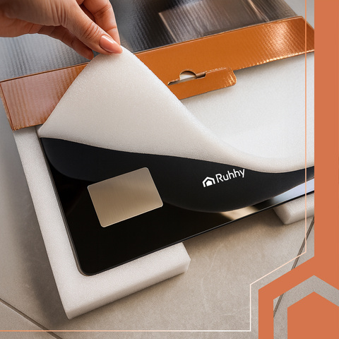 LCD bathroom scale - analytical black Ruhhy 20675