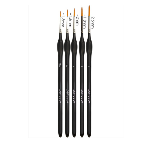 Paint brushes 5 pcs with stand Maaleo 26119