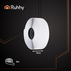 Bande Velcro autocollante 5 m x 5 cm blanche Ruhhy 25807