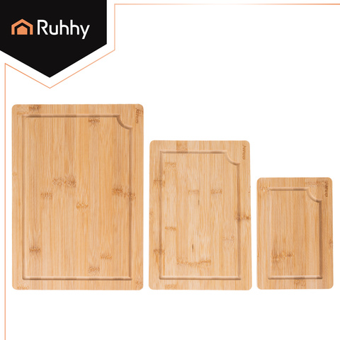 Bamboo cutting board - 3 pcs + Ruhhy stand
