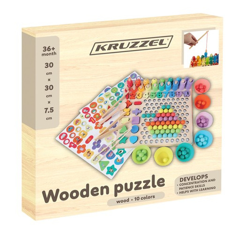 Wooden puzzle - beads DU17252
