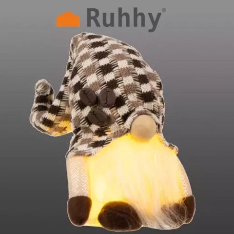 Standing gnome gray - LED glow 20354