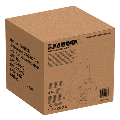 Пылесос для золы ОДК008-10Л Kaminer 26240