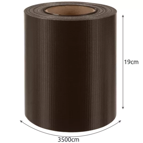 Fencing tape 19cmx35m 450g/m2 brown 23702
