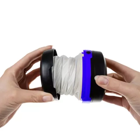 Folding camping lamp 2 in 1 - blue