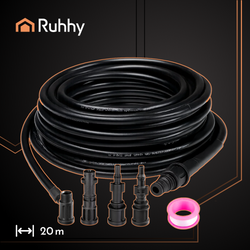 Tuyau de nettoyage de canalisations avec adaptateur 20 m Ruhhy 26133