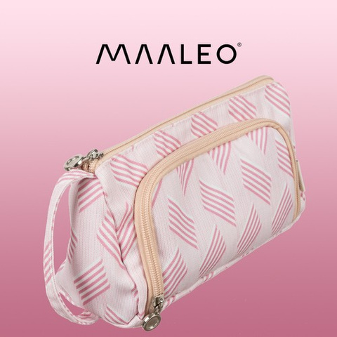 Trousse scolaire extensible à deux compartiments, double sac rose, pour enfants