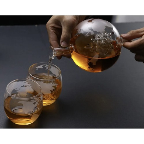 Carafe - globe - service à whisky Malatec 22553