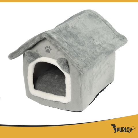Lit pour chat - gris maison Purlov 25706