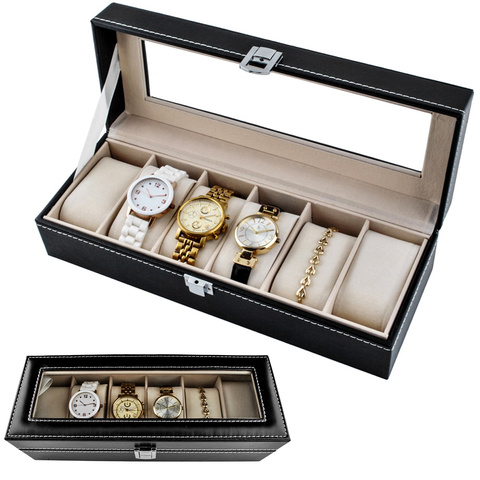 Organisateur de montres 6 compartiments