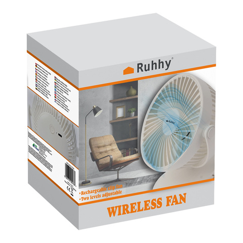 Bezdrátový ventilátor bílý Ruhhy 25566