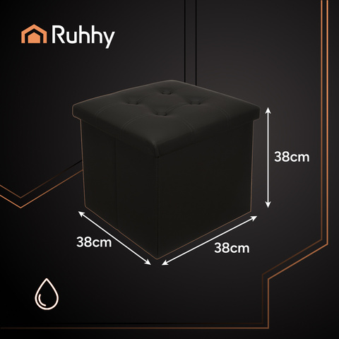 Klappbarer Pouf schwarz Ruhhy 25779