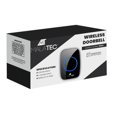Wireless doorbell black Malatec 21803