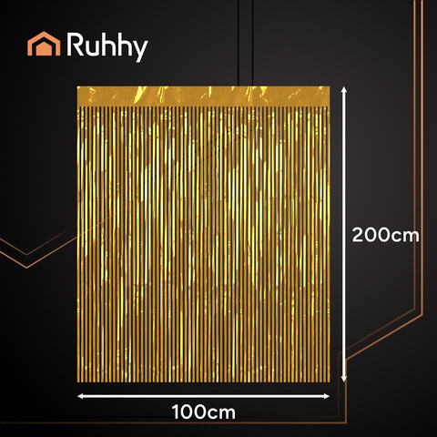 Decorative curtain 2x1m gold Ruhhy 26173