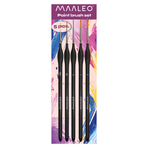 Pinceaux 5 pièces avec support Maaleo 26119