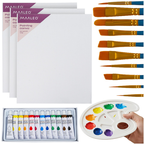 Coffret de peinture créative 26 pièces Maaleo 26338