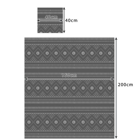 Couverture 1,6x2m + 2x taie d&#39;oreiller Ruhhy 22598