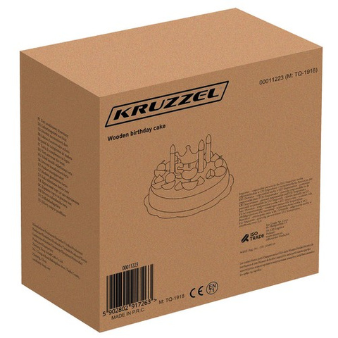 Wooden birthday cake