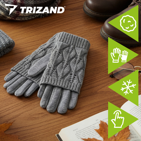 Gants tactiles R26073 - Gris Trizand