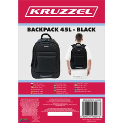 45L Backpack - Black Kruzzel 24526