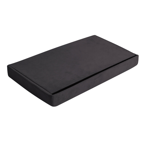 Pilkas aksominis pufas 76x38x38cm Ruhhy 26130