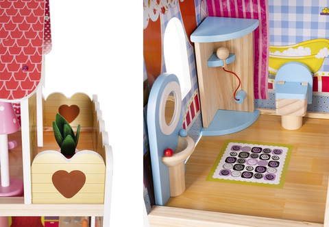 Wooden dollhouse - villa D11252