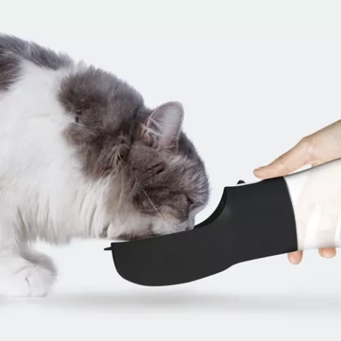 Purlov 21033 Hundeflasche/Wasserflasche mit Napf