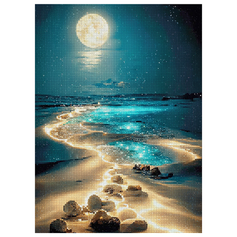 Diamantstickerei "Strand" 40x30cm Maaleo 26769